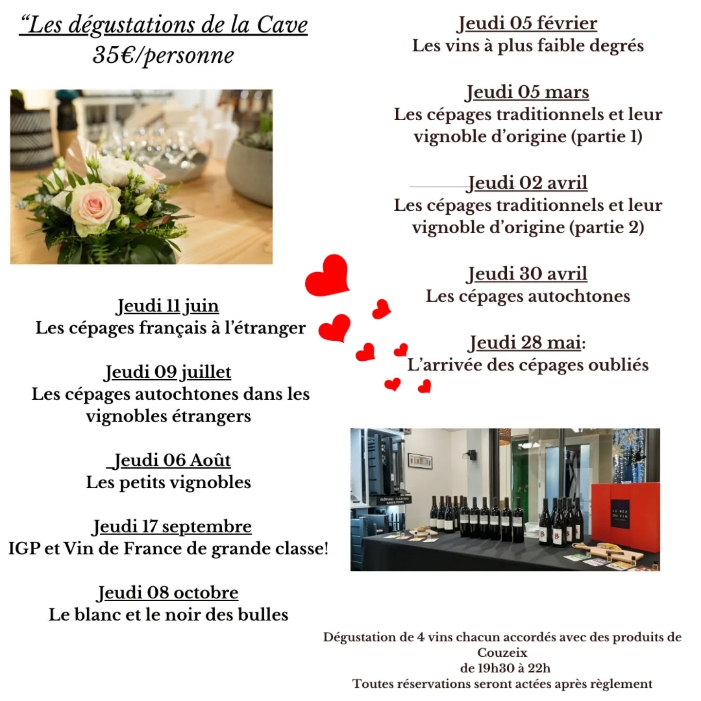 Calendrier dégustation